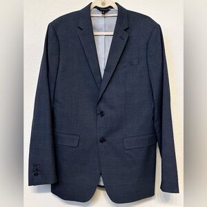 Banana Republic Navy Textured Two-Button Blazer 42L Classic Modern Fit